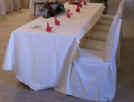 banquet chair covers with pleats