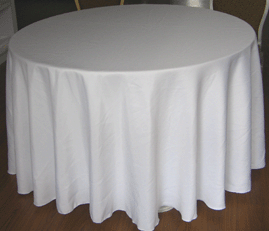 round tablecloths without seams, basic polyester table linens promotion