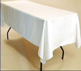 rectangle tablecloths, oblong tablecloths, white tablecloths, ivory or black table linens